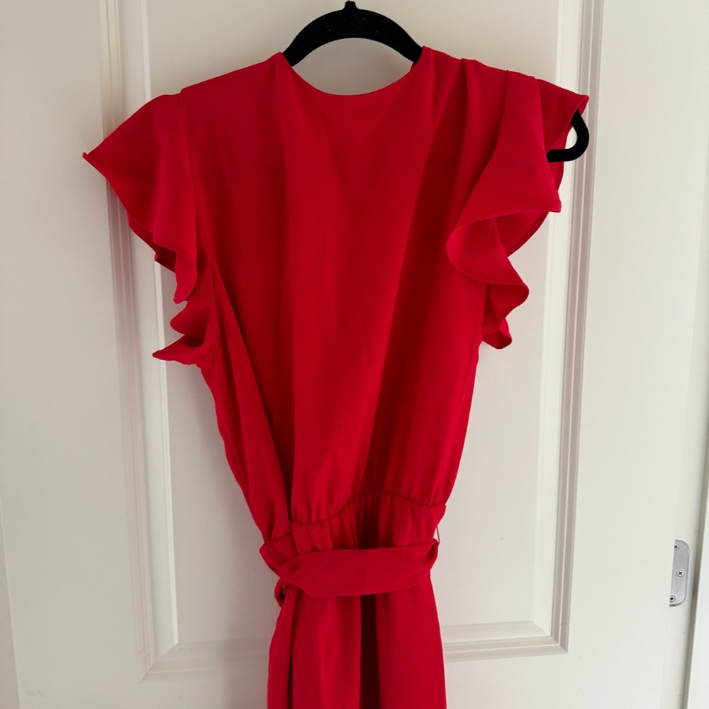 NWT Amanda Uprichard Red Midi Martinique Dress | L - Picture 8 of 11